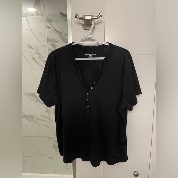 Calvin Klein Jeans Black Top - Picture 1 of 3